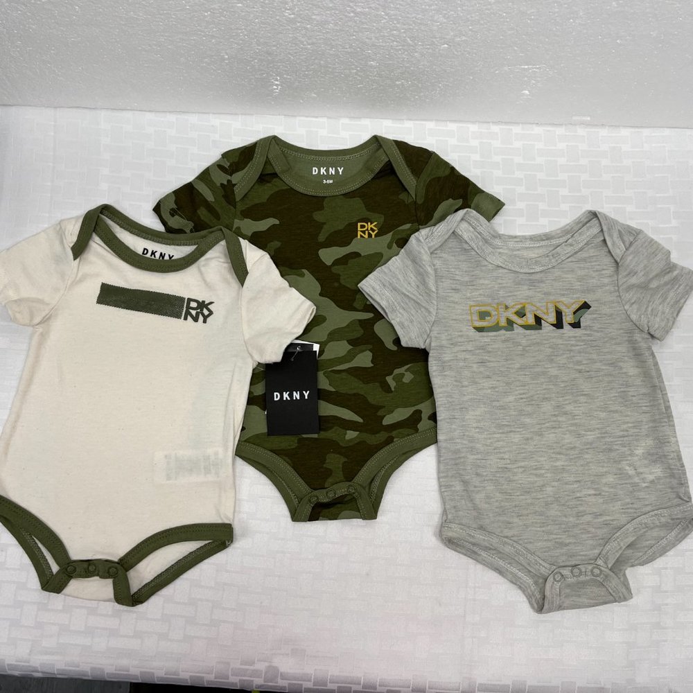 DKNY Infant One Piece 3 Pack size 3mos - 6mos